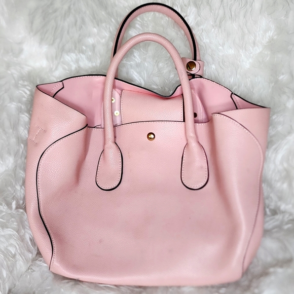 Handbags - Vintage Pink Vegan Leather Handbag